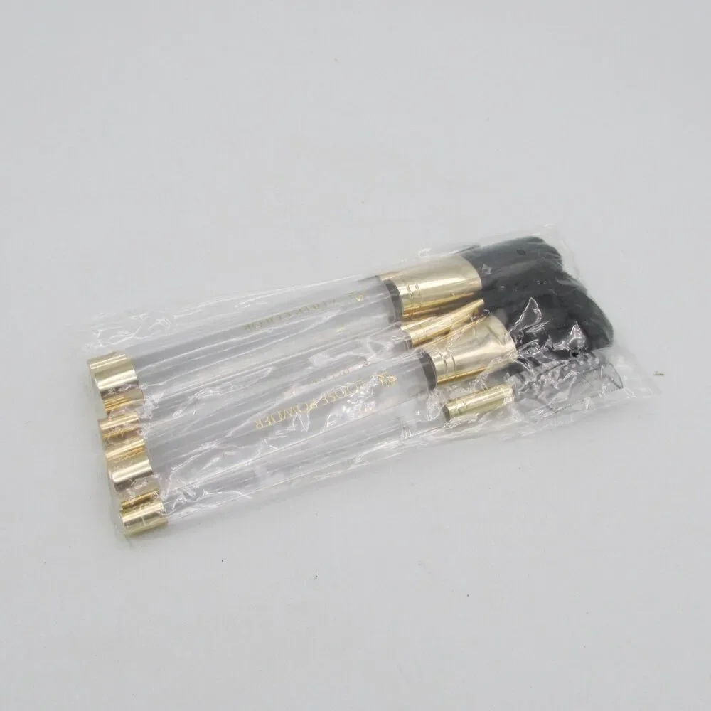 Mary Kay Travel Makeup 6 Piece Brushes Vintage Y2K NOS Lucite Handles Goldtone